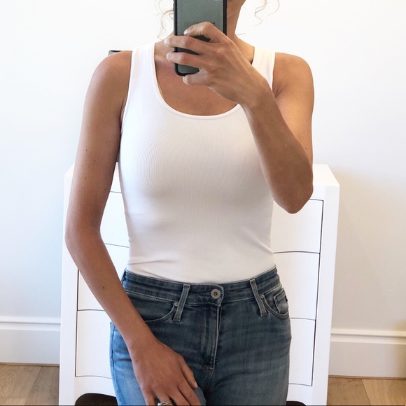AUSTIN White Seamless Ribbed Tank - Picture 3 of 7